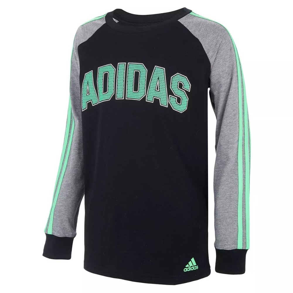 Adidas Big Boys Long Sleeve Heather Universal T-shirt, XL